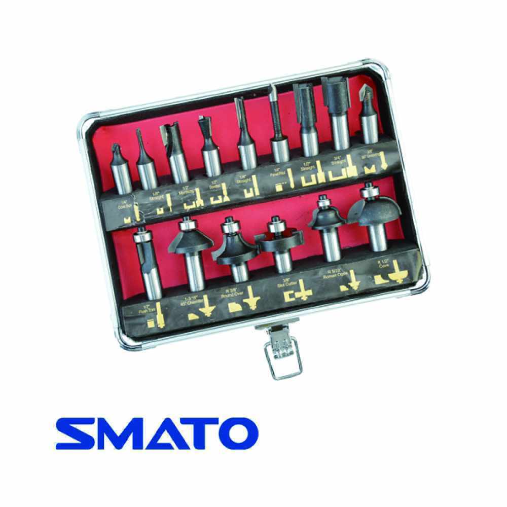 스마토 루터빗트 세트 15pcs 루터기용 비트 SM-RB1215