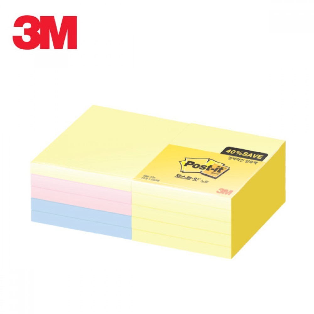 3M 포스트잇 노트 알뜰팩 654-10A