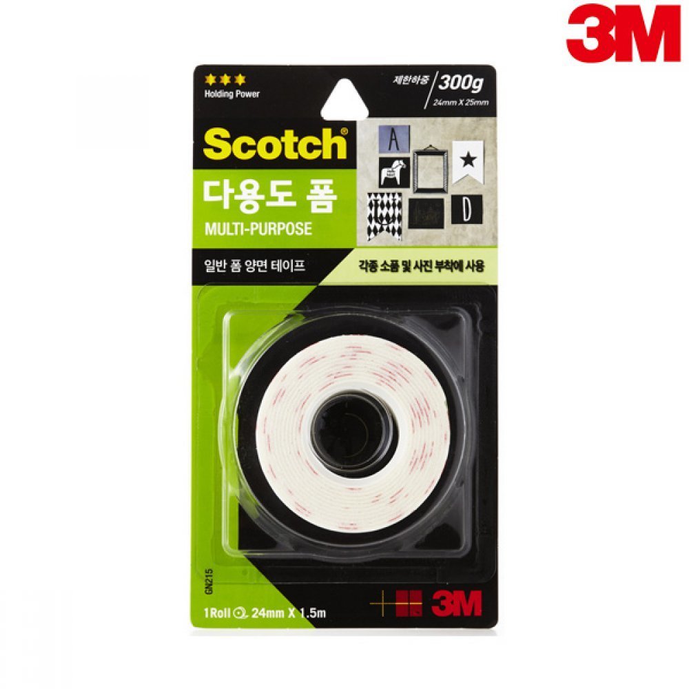 3M 스카치 다용도 폼 양면테이프 GN215 24mm x 1.5m