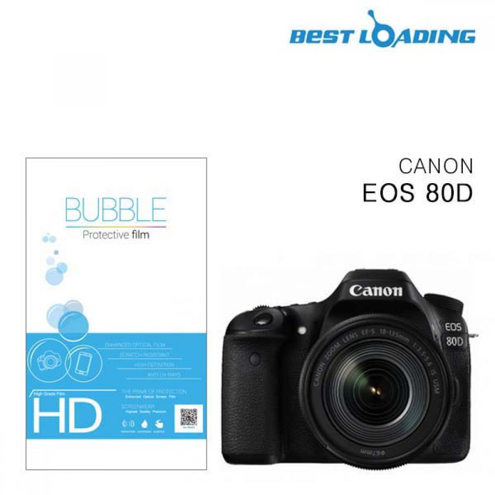 버블 HD강화필름 2장 캐논 EOS 80D 상단포함