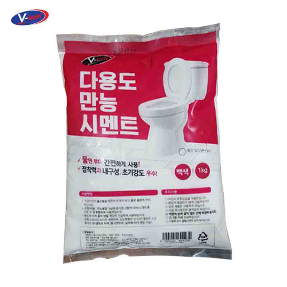 브이텍 다용도 만능 시멘트 백색 1kg 줄눈보수