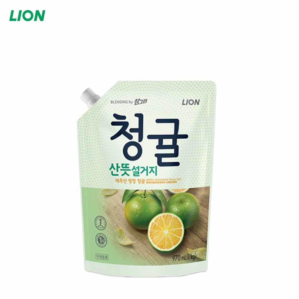 참그린 청귤 산뜻설거지 주방세제 1kg 리필 1EA