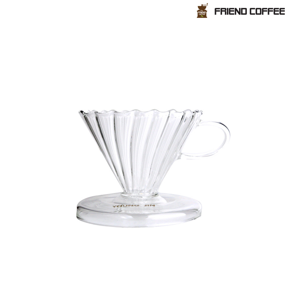 국산 내열 유리 핸드 드립 커피 여과기 세트 1-2인용 커피 메이커 커피 드리퍼 홈 카페 용품