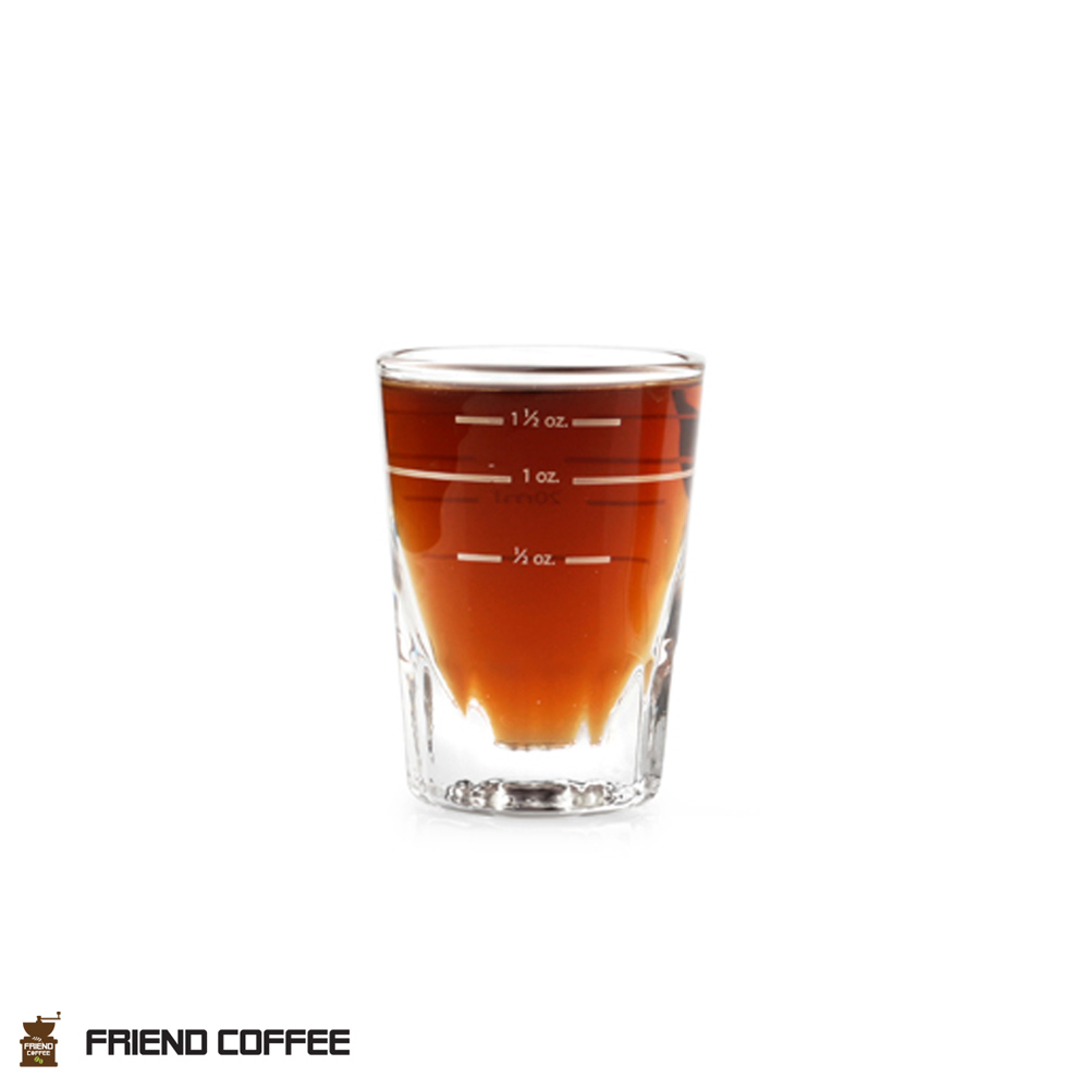 Oce 국산두꺼운 유리 샷잔 눈금표시 커피 전문 30ml 1온스 카페 베이커리 커피머신 컵 샷 글라스
