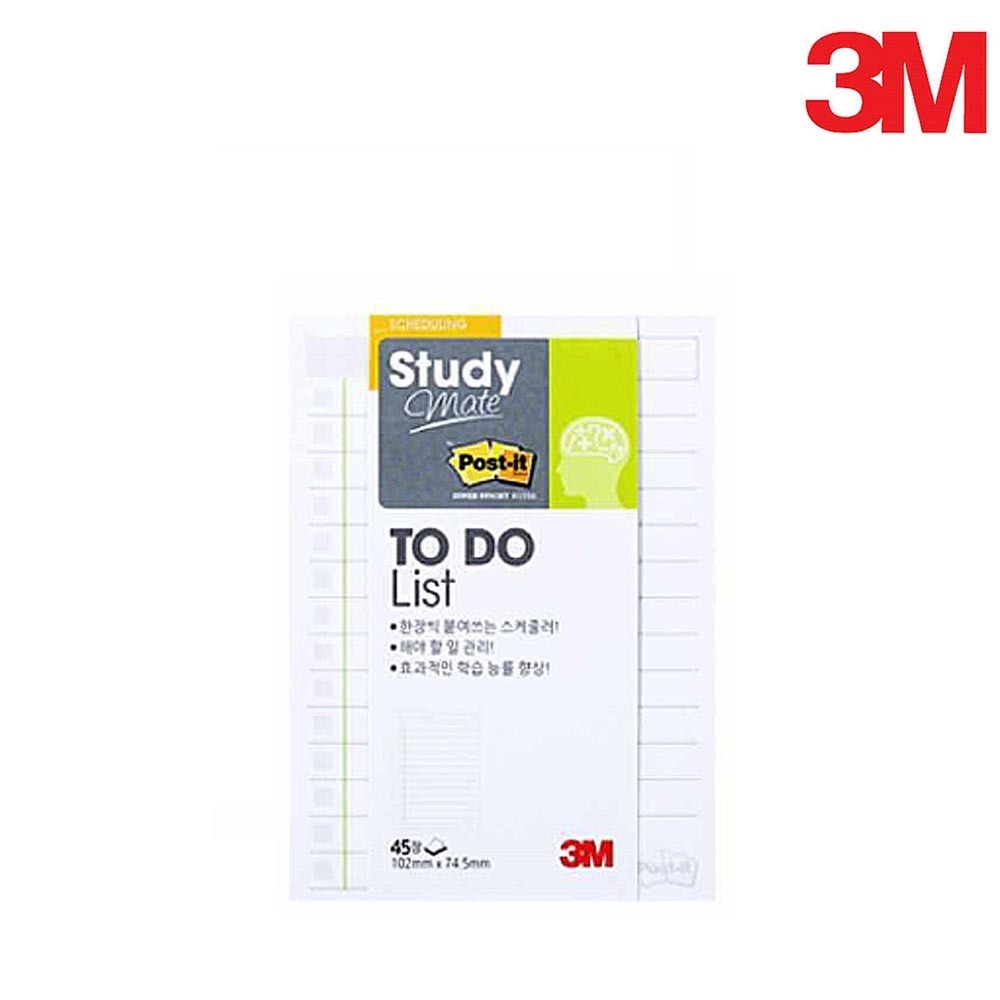 3M 포스트잇 스터디메이트 플래너노트 TO DO List 657