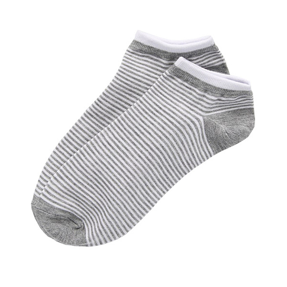 Oce 면혼방 줄무늬 남자 발목양말-1켤레 회색 캐쥬얼삭스  가을면바지 발목밴드 링글