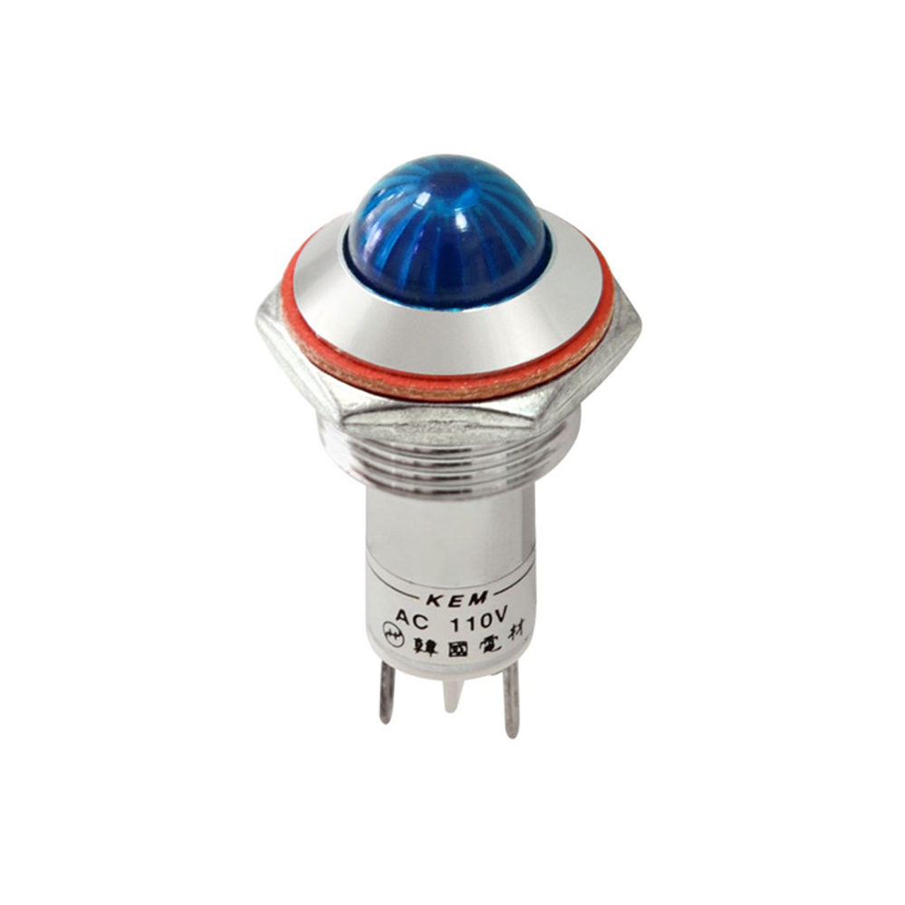 KEM 12V LED 인디케이터 고휘도형 블루 16x35mm KLHRANU-16A220-B
