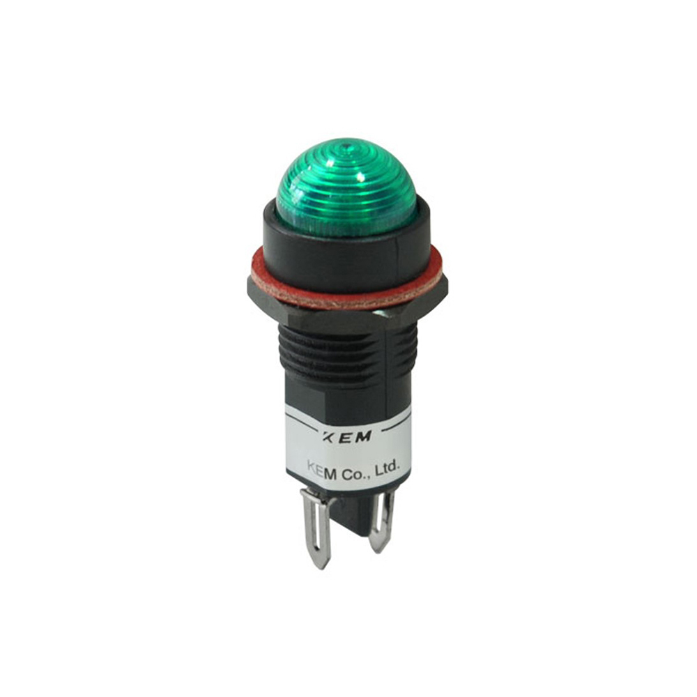 KEM 12V LED 인디케이터 고휘도형 플라스틱타입 그린 12x30.5mm (KLPRBU-12D12-G)