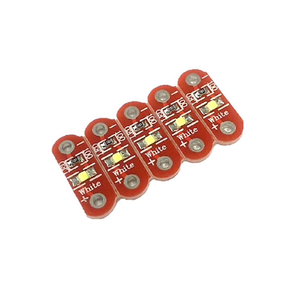 5V 화이트 백색 LED 칩 모듈 5개 아두이노 호환 (HAM2117-1)