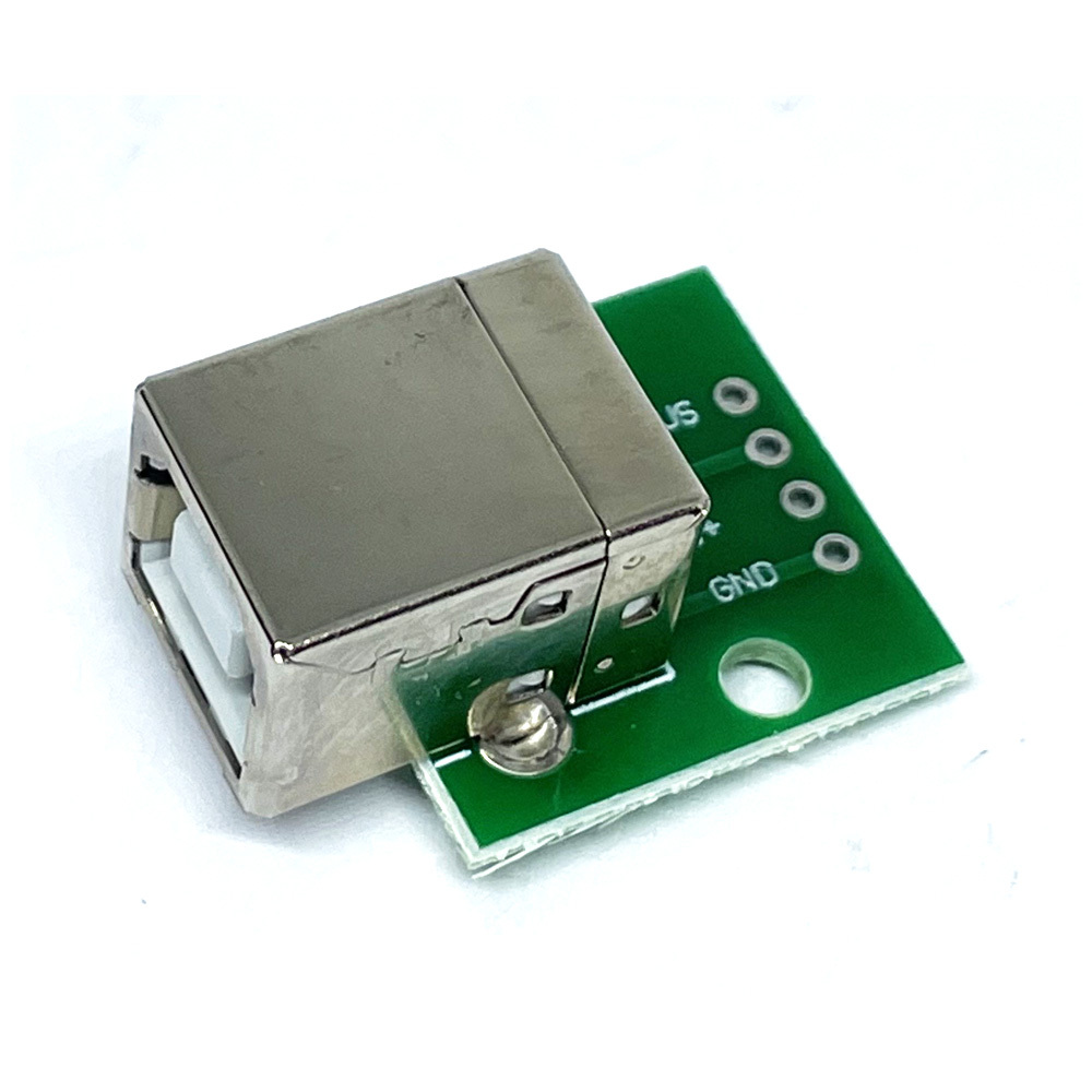 USB-B 2.0 커넥터 암타입 4핀 PCB변환기판 (HAM2305)