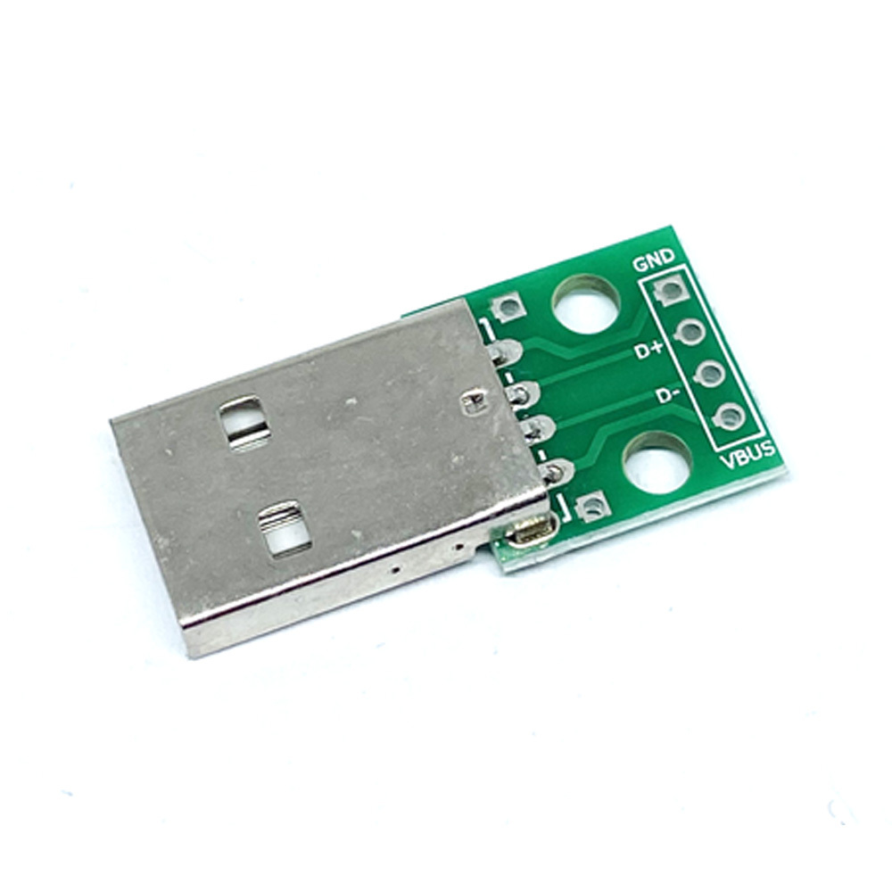 USB-A 2.0 커넥터 수타입 4핀 PCB 변환 기판 (HAM1402)