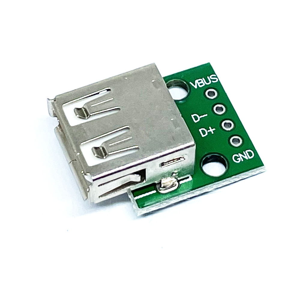 USB-A 2.0 커넥터 암타입 4핀 PCB 변환기판 (HAM1517)