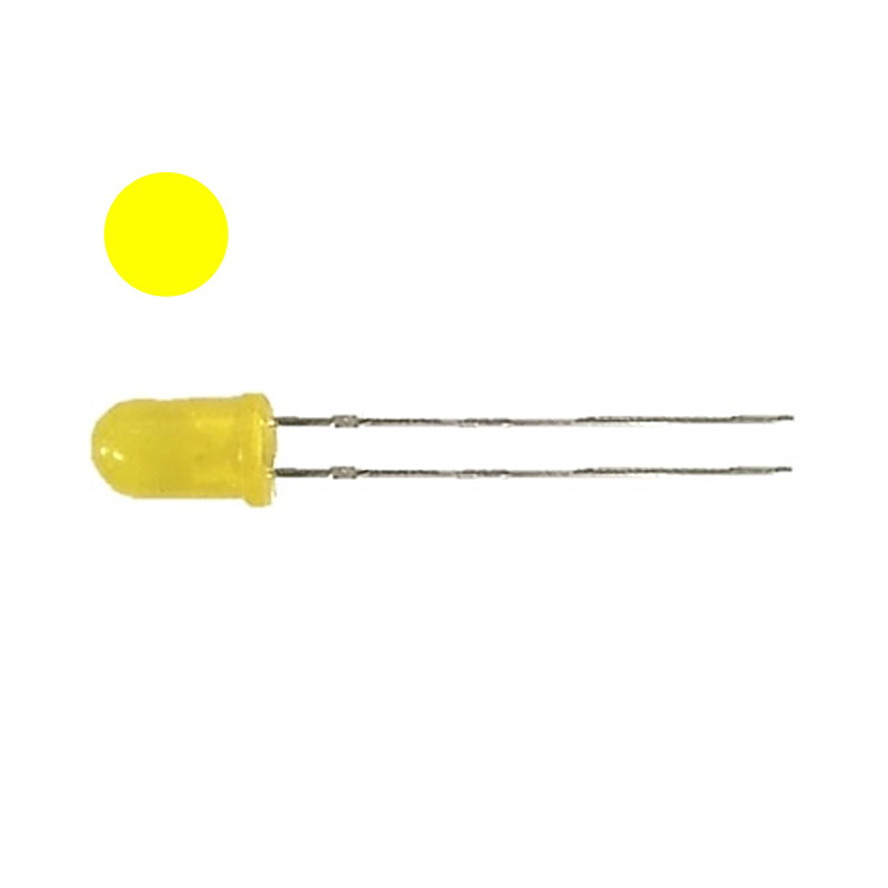 3mm 원형 DIP LED 발광다이오드 옐로우 (HBL1607)