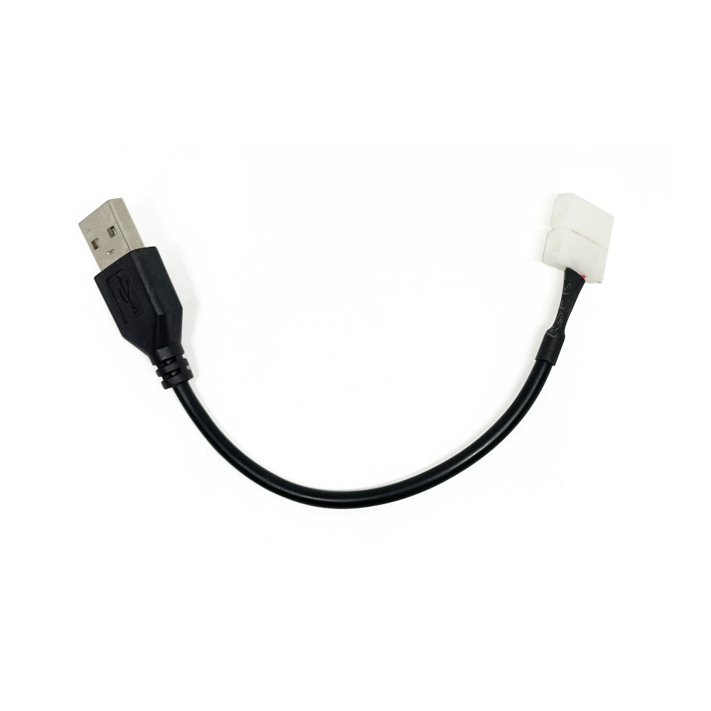 10mm 5050 단색 LED바 LED 스트립바 전원 연결 커넥터 USB 케이블 (HAC1626-1)