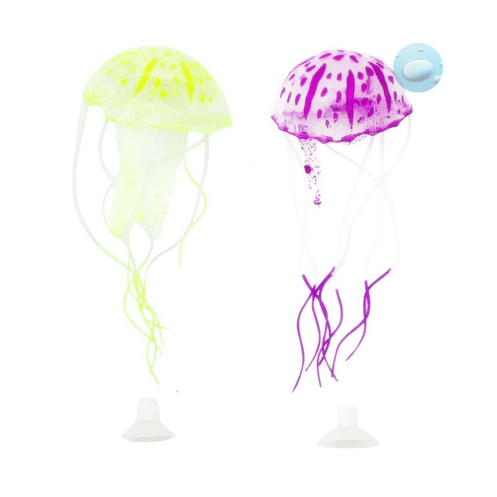 Oce 실리콘 재질 해파리 모형 어항 장식품 수족관 소품 L 어항꾸미기 열대어 은신처 jellyfish model