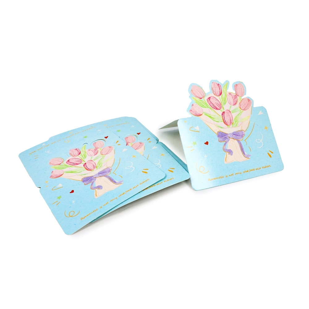 Oce 종이 꽃다발 입체 카드 10p 선물 포장 손 편지 조화 꽃 개업 메시지 메일