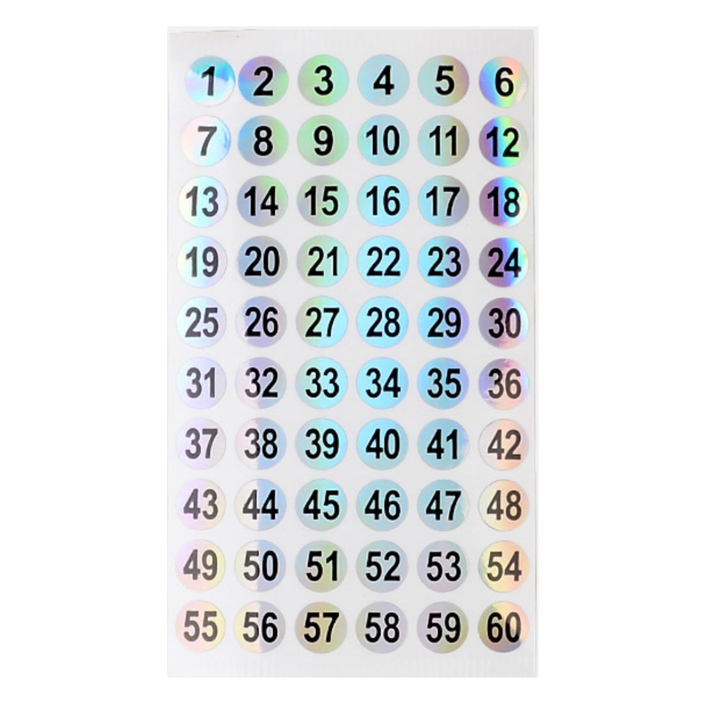 Oce 원형 넘버 무지개 스티커 포도알 1p 부페 번호표 이니셜 번호 대기표 컬러 도트 라벨