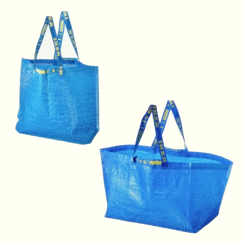 Oce 손잡이 슈퍼백 기저귀 가방 비치 가방 블루 방수 비닐 백 수퍼 장바구니 비닐 시장 가방