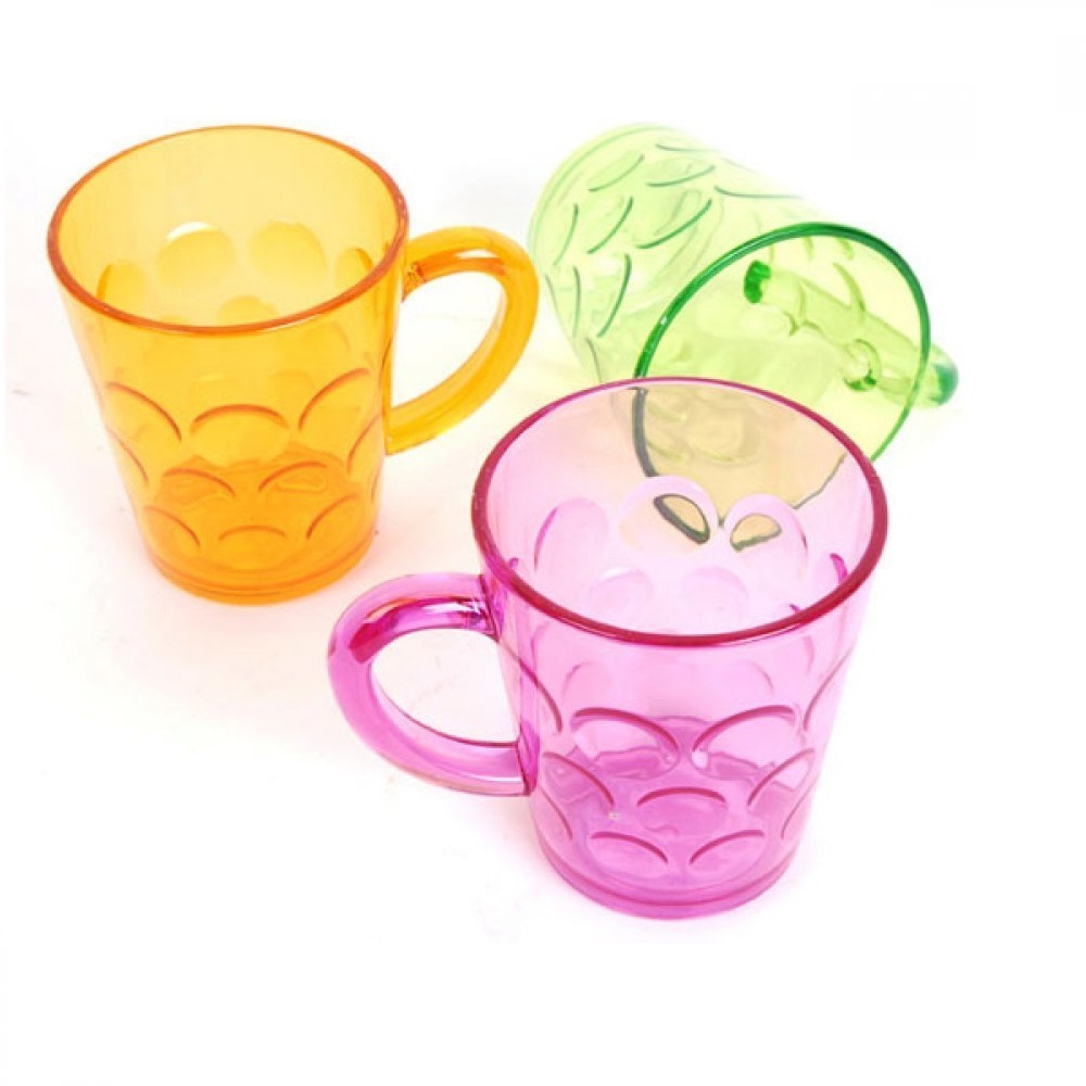 Oce 버블 디자인 플라스틱 손잡이 컵 소형 아이스 물컵 plastic cup 물방울 무늬