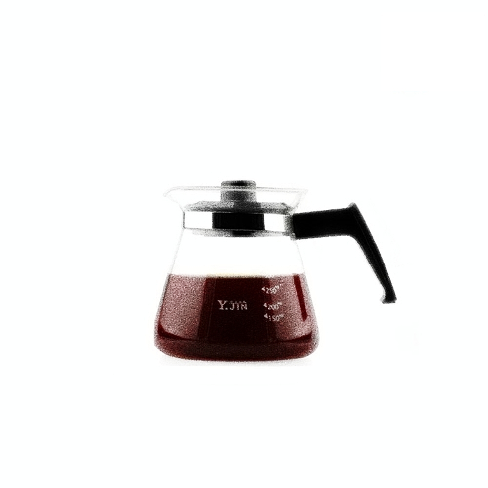 Oce 국산 내열유리 직화가능 커피 포트 카페 주전자 300ml 보온 포트 커피 메이커 직화 유리 주전자