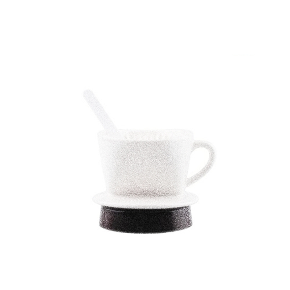 Oce 국산세라믹 핸드드립커피 여과기받침세트 1-2인 흰색 커피 드립 서버 홈 커피 메이커 핸드드립 커피세트