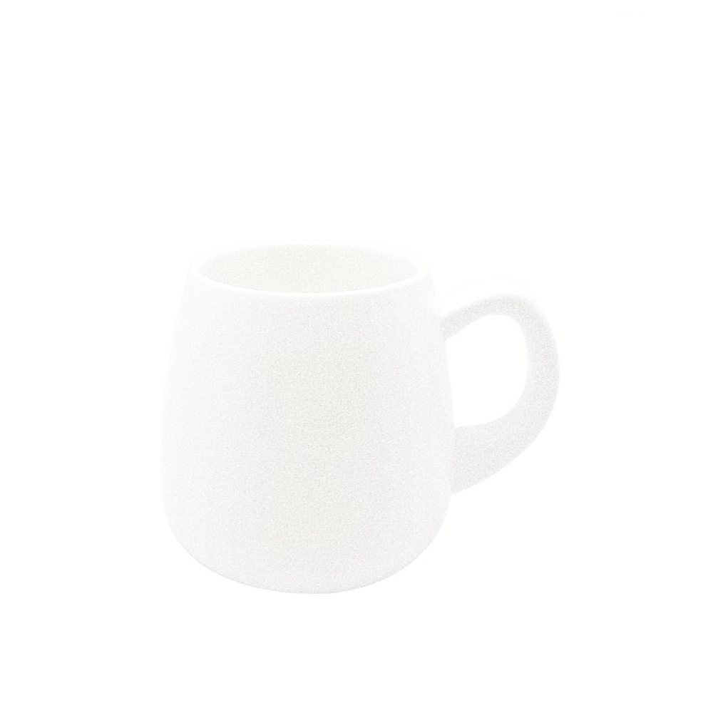 Oce 둥글고 귀여운 손잡이 도자기 컵 화이트 500ml 카페 식당 업소 mug cup 북유럽 커피잔