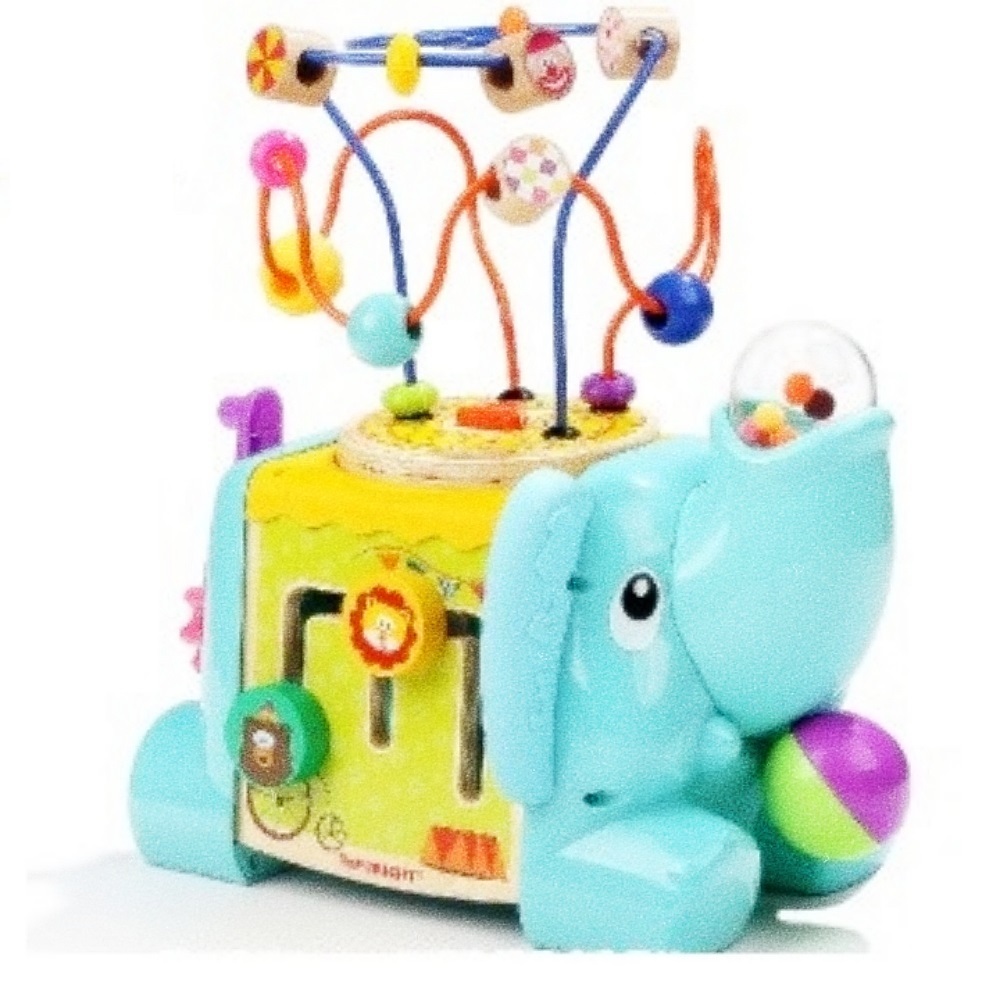 Oce 5in1 코끼리 액티비티 큐브 디자이너 좋은 완구 탐구 학습 유치원 신체 활동 두뇌 게임 오감 놀이