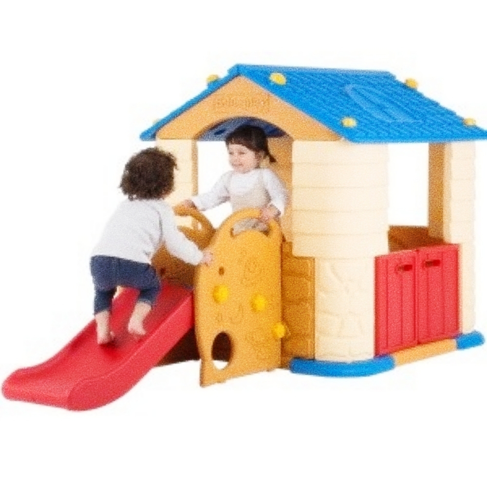 Oce 장난감 하우스+미끄럼틀 블루 유아용 미끄럼틀 어린이 놀이기구 실내 놀이 기구
