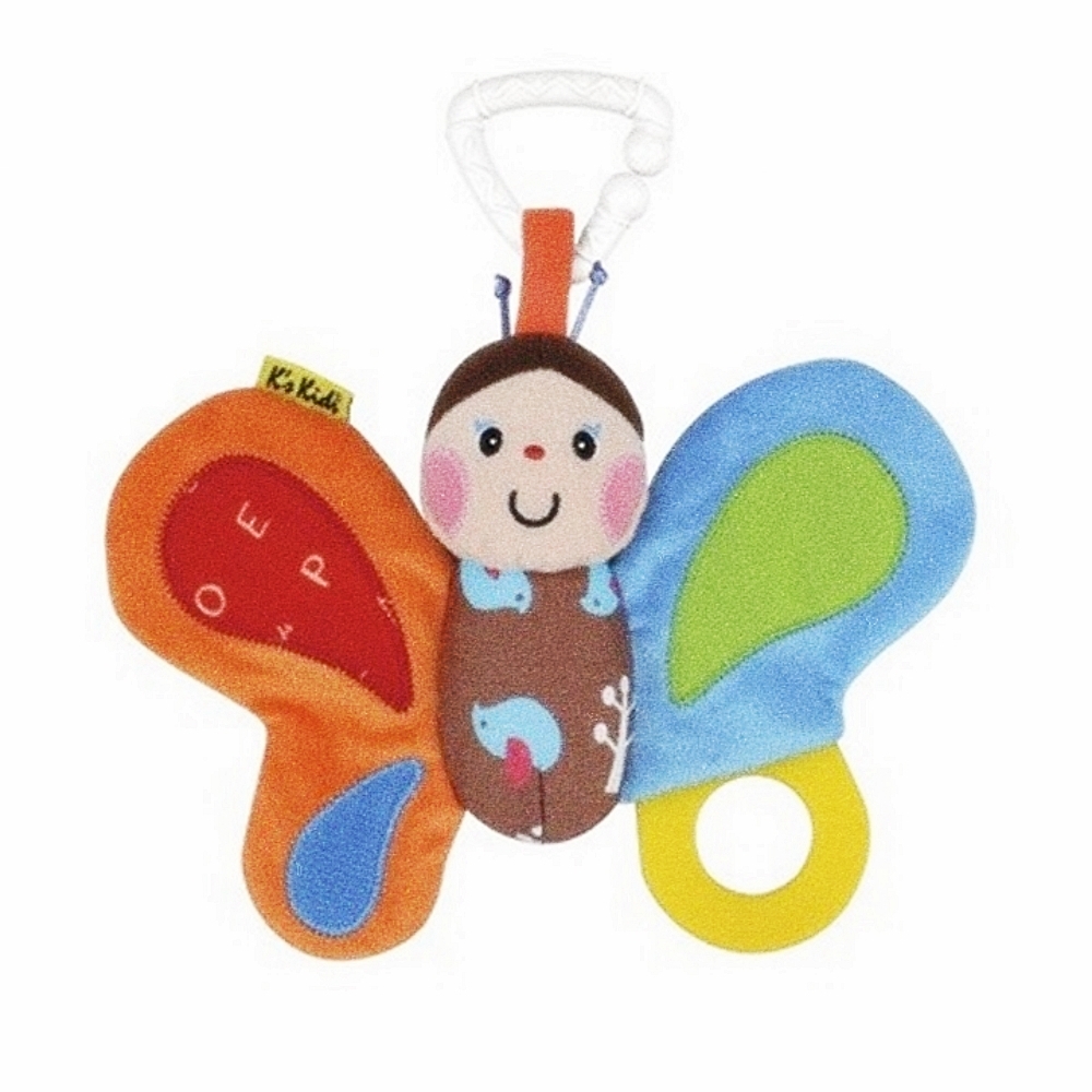 Oce 나들이용 치발기 헝겊 나비 장난감(0개월이상) 나드리용품 아가치 유아장난감