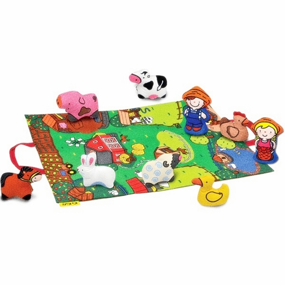 Oce 동물농장 헝겊인형 매트 가방(6개월 이상) 아가놀이터 유아장난감 환경 장난감