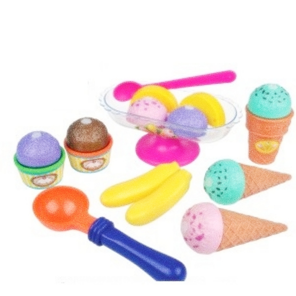Oce 아이스크림 메이커 놀이 세트 19p 아가 부엌 장난감 오감 놀이 수셈 색깔 놀이