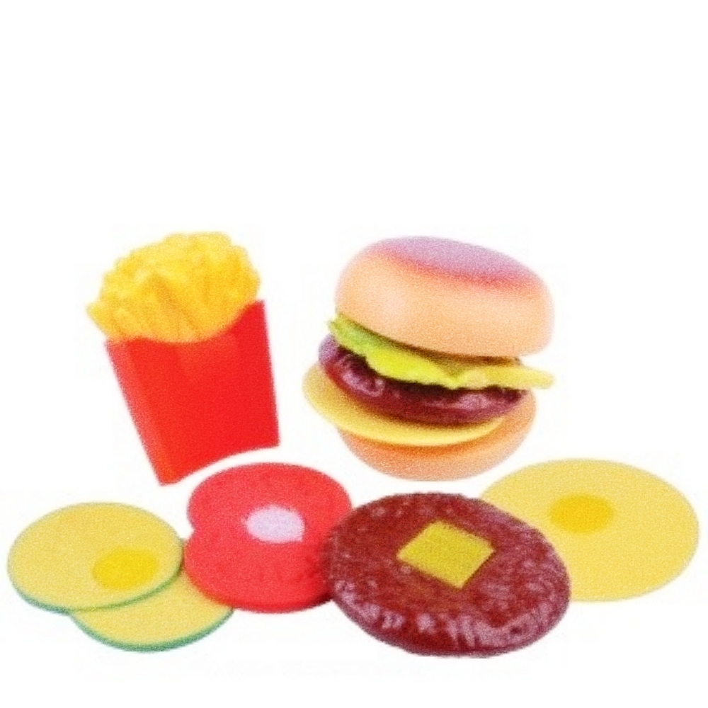 Oce 파티 놀이 햄버거 패스트푸드 장난감 세트 부엌 놀이 어린이 주방 놀이 음식 만들기 장난감