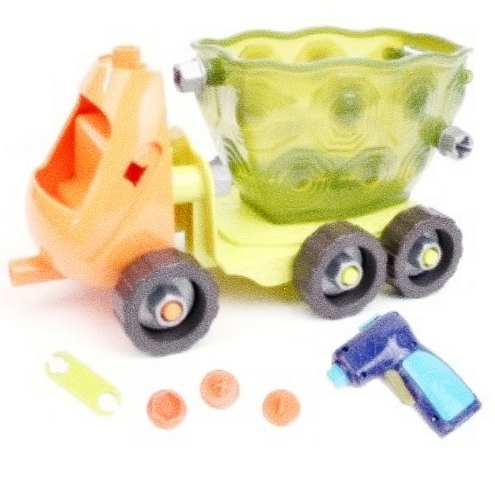 Oce 공구 놀이 적재함 트럭 파워 드릴 포함 모형 만들기 재료 촉감 발달 장난감 너트볼트 장난감