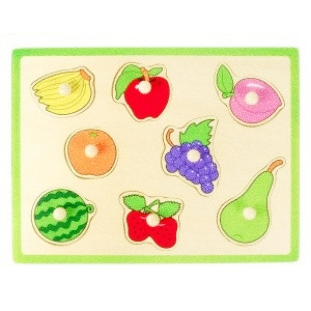 Oce 꼭지 퍼즐 놀이 과일 모양 끼우기 모형 만들기 재료 모자이크 조립 퍼즐  유아동 나무 놀이