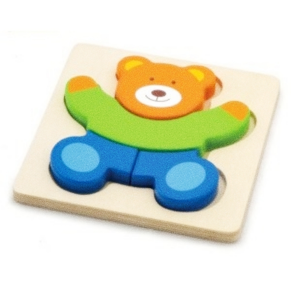Oce 아기 퍼즐 놀이 모양 맞추기 곰돌이 모양 끼우기 촉감 발달 장난감 모자이크 조립 퍼즐  유아동 나무 놀이