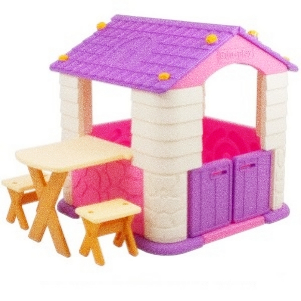 Oce 아동 놀이터 놀이집+책상+의자세트 바이올렛 집 놀이 어린이집 교재 교구 집 모양 장난감