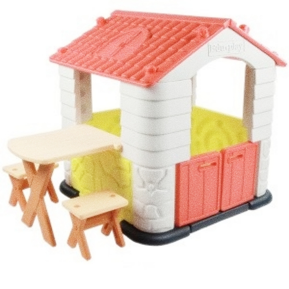 Oce 아동 놀이터 놀이집+책상+의자세트 코랄 놀이 테이블 유아 학습 놀이 집 모양 장난감