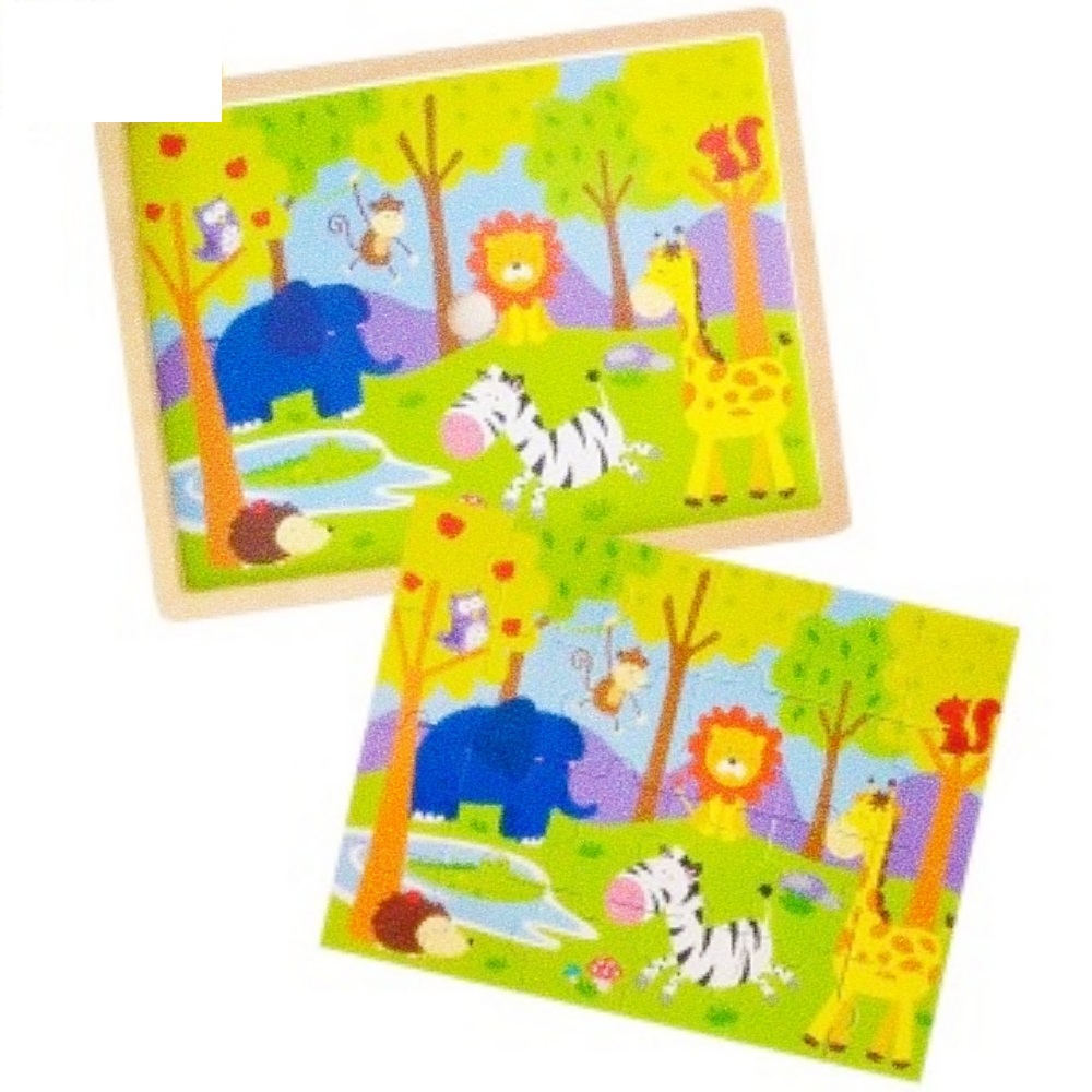 Oce 고급 소재 유아 퍼즐 숲속 동물 그림 24PCS 엄마표 놀이 유아 교구 퍼즐 맞추기