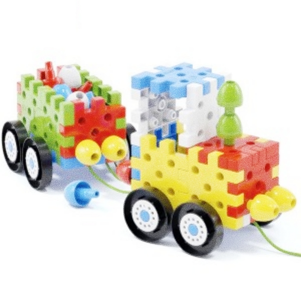 Oce 글로벌 유아 발달 교구 자동차 만들기 블럭 놀이 세트 유아 완구 2살 장난감 소근육 발달 놀이