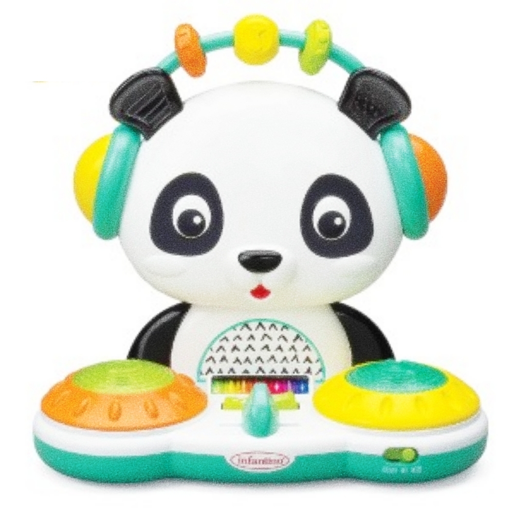 Oce 실감나는 음악 놀이 아기 장난감 DJ 턴테이블 레코드 스크래치 음 판다 인형 구슬 옮기기
