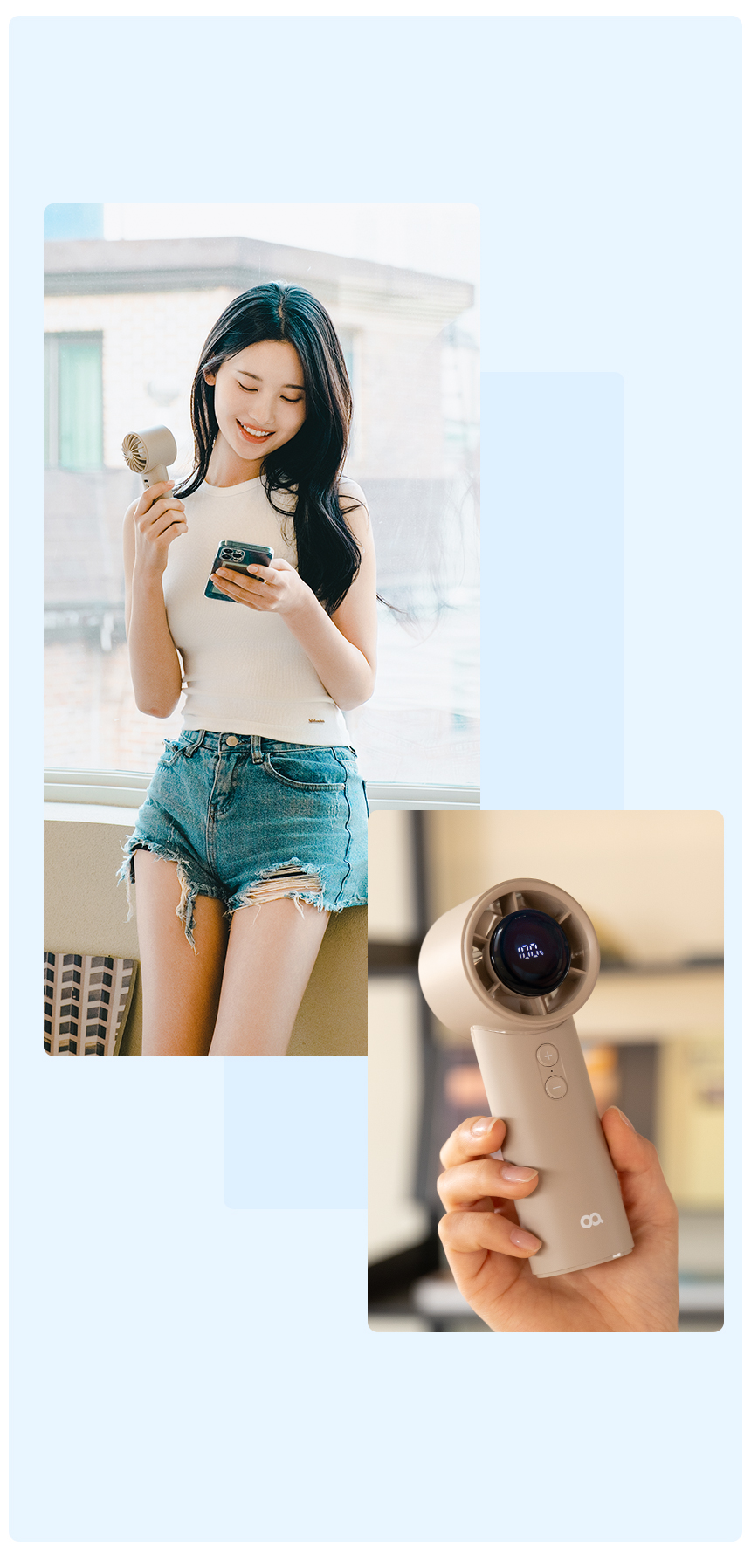 오아 윈드볼트 휴대용 무선 LED 미니 핸드 선풍기 초강력 여름 핸디 손풍기 상세 이미지 25