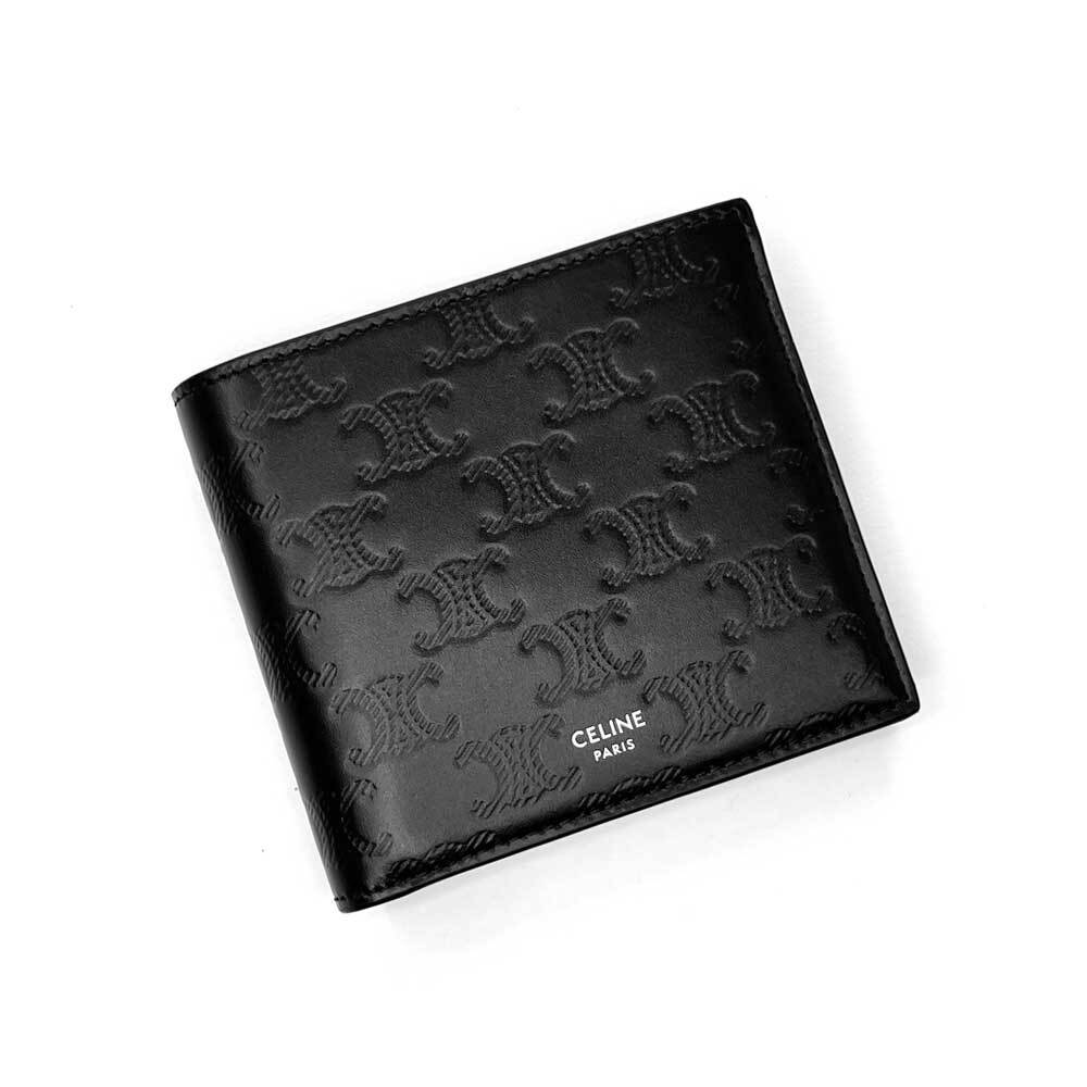 셀린느]셀린느 반지갑 트리옹프 코인포켓 카프스킨 블랙 10C873FQB 38SI