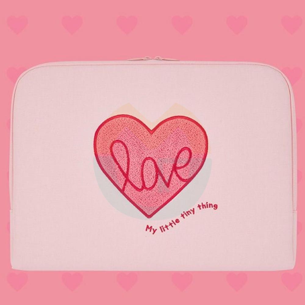 굿마켓 15인치 노트북 파우치 (핑크하트) 여성노트북가방