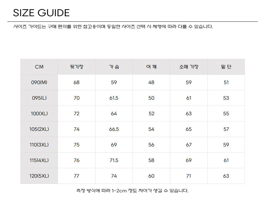 3 in 1 겨울 작업복 점퍼 HZWF-2701 │ 내피조끼 분리형 동계 근무복 사이즈 정보