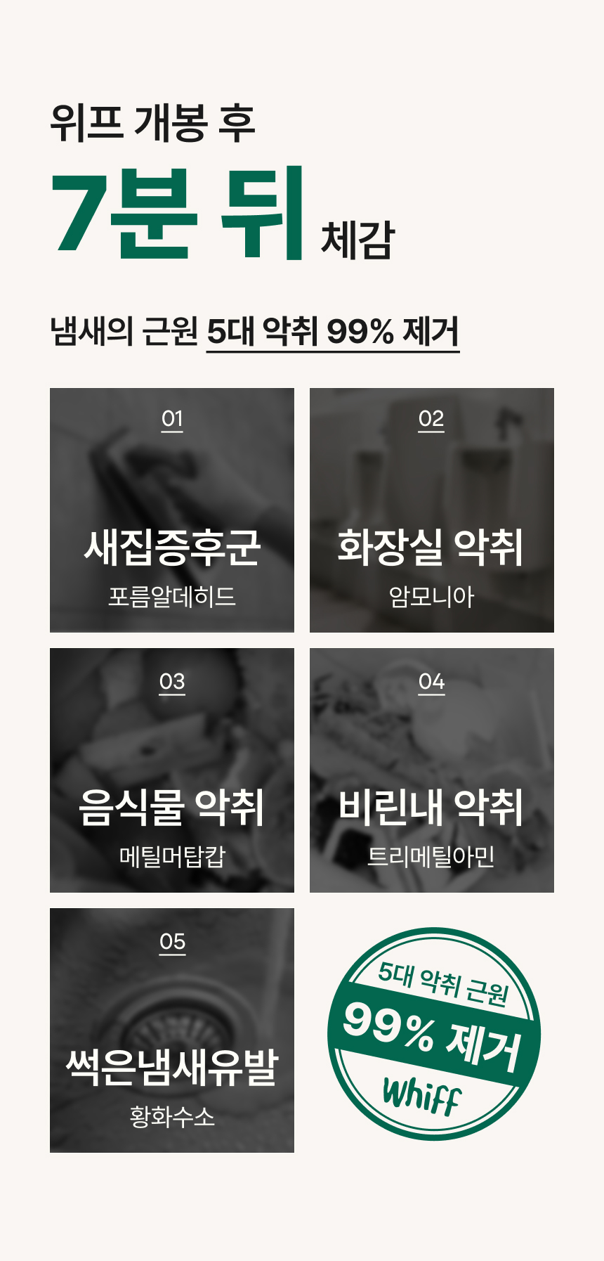 5대 악취 99% 제거