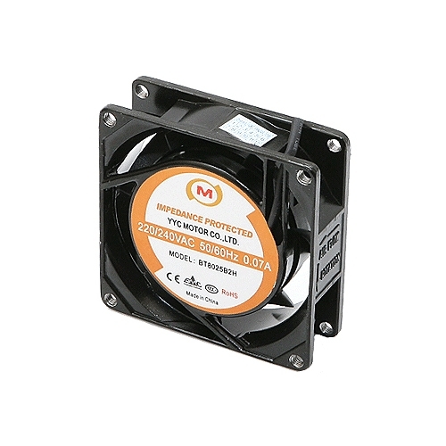 AC 쿨링 팬 BT8025B2H 볼 베어링 0.51 0.62m3 18 22 CFM 14 13. 80 x 25 mm 전압 0V 240V 29 33dB (DN0116)