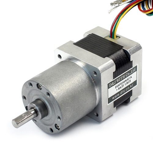 감속기 결합형 42각 스테핑 모터 DSM42WS61A RA35 4V DC 1.8 Rated Voltage 1600gfcm Current A Phase (DN0310)