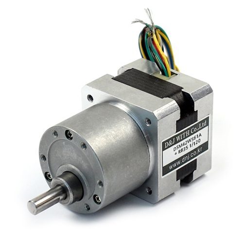 감속기 결합형 42각 스테핑 모터 DSM42WS61A RB35 4V DC 1.8 Rated Voltage 1600gfcm Current A Phase (DN0311)