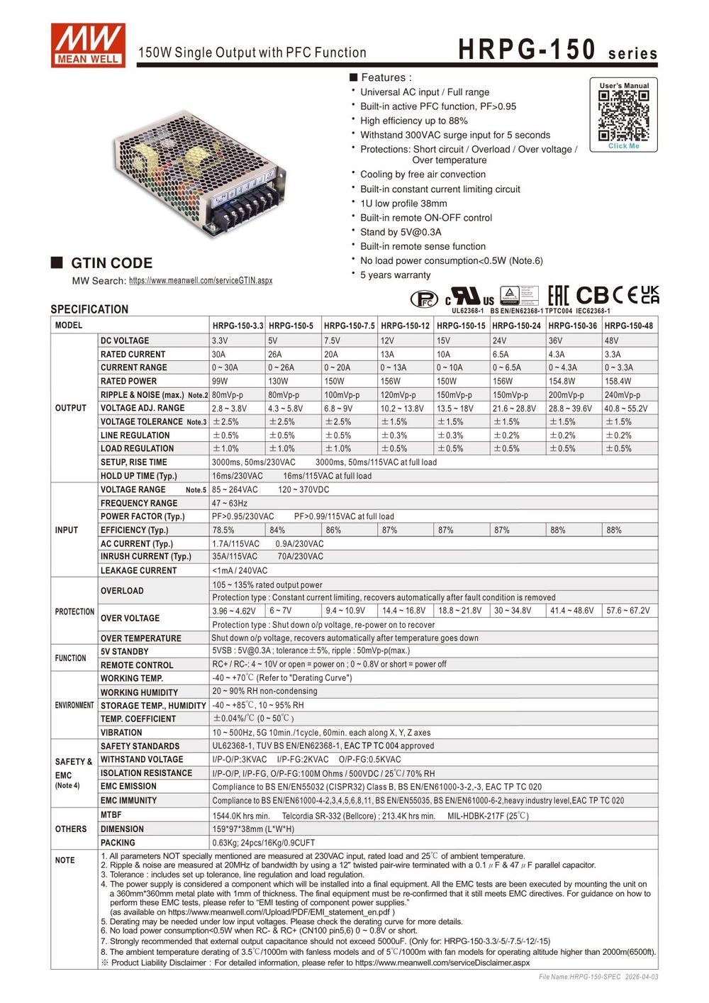 HRPG-150