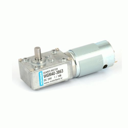 웜 감속 기어 모터 WGM40-3863 DC 12V~24V 메탈 기어 (MG0071)